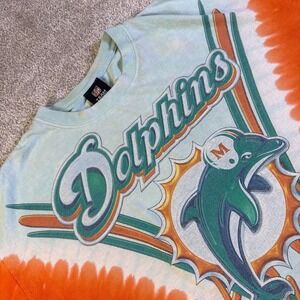 Vintage Miami Dolphins Tie Dye AOP T-Shirt NFL Team Apparel XL